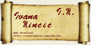 Ivana Minčić vizit kartica